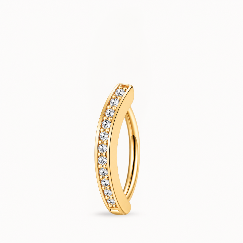 Piercing nombril clicker strass titane