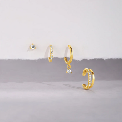4 Piercings Or 18k • Lobe, Hélix, Conch