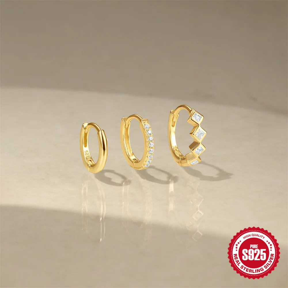 Ensemble piercing 3 Hoops • Or 18 k