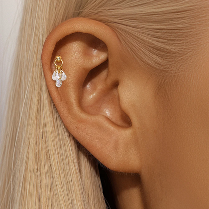 Piercings Gouttes D'eau Or 18k • Lobe, Helix