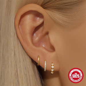 Ensemble piercing 3 Hoops • Or 18 k