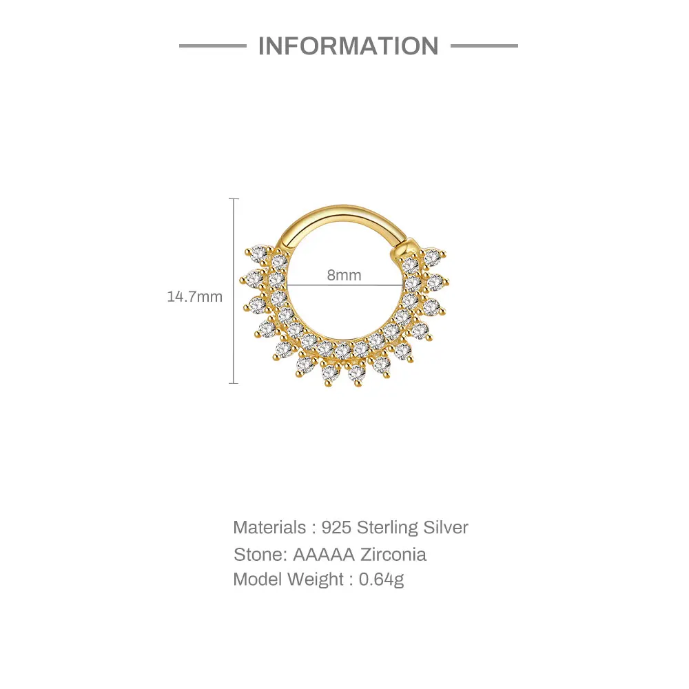 Piercing Hoop Or 18K • Rook ou Cartilage