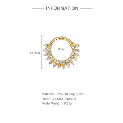 Piercing Hoop Or 18K • Rook ou Cartilage