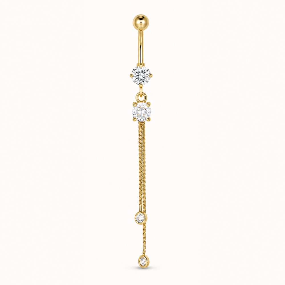 Piercing Nombril Pendant Avec Chaine • Titane