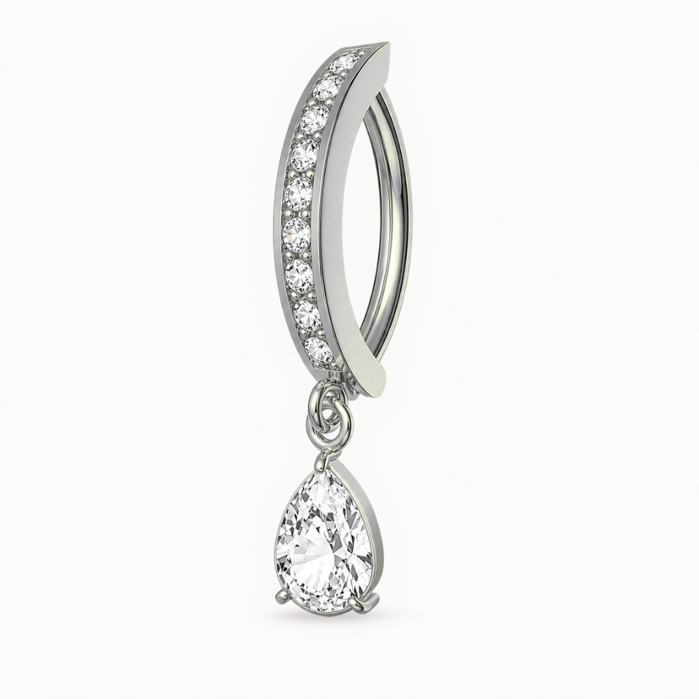 Piercing nombril clicker charm titane