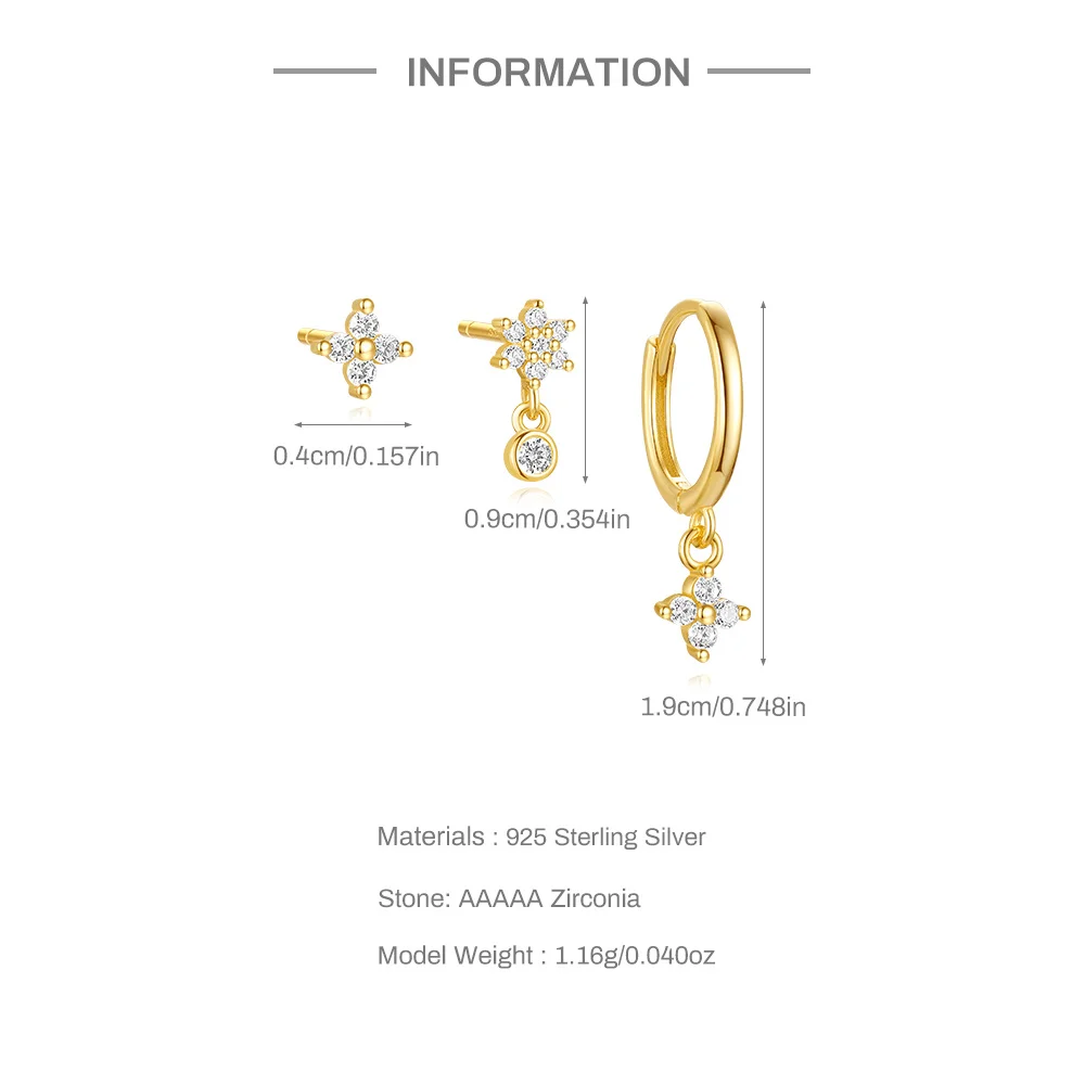 Set Piercing Or • Clou & Anneau 3pcs