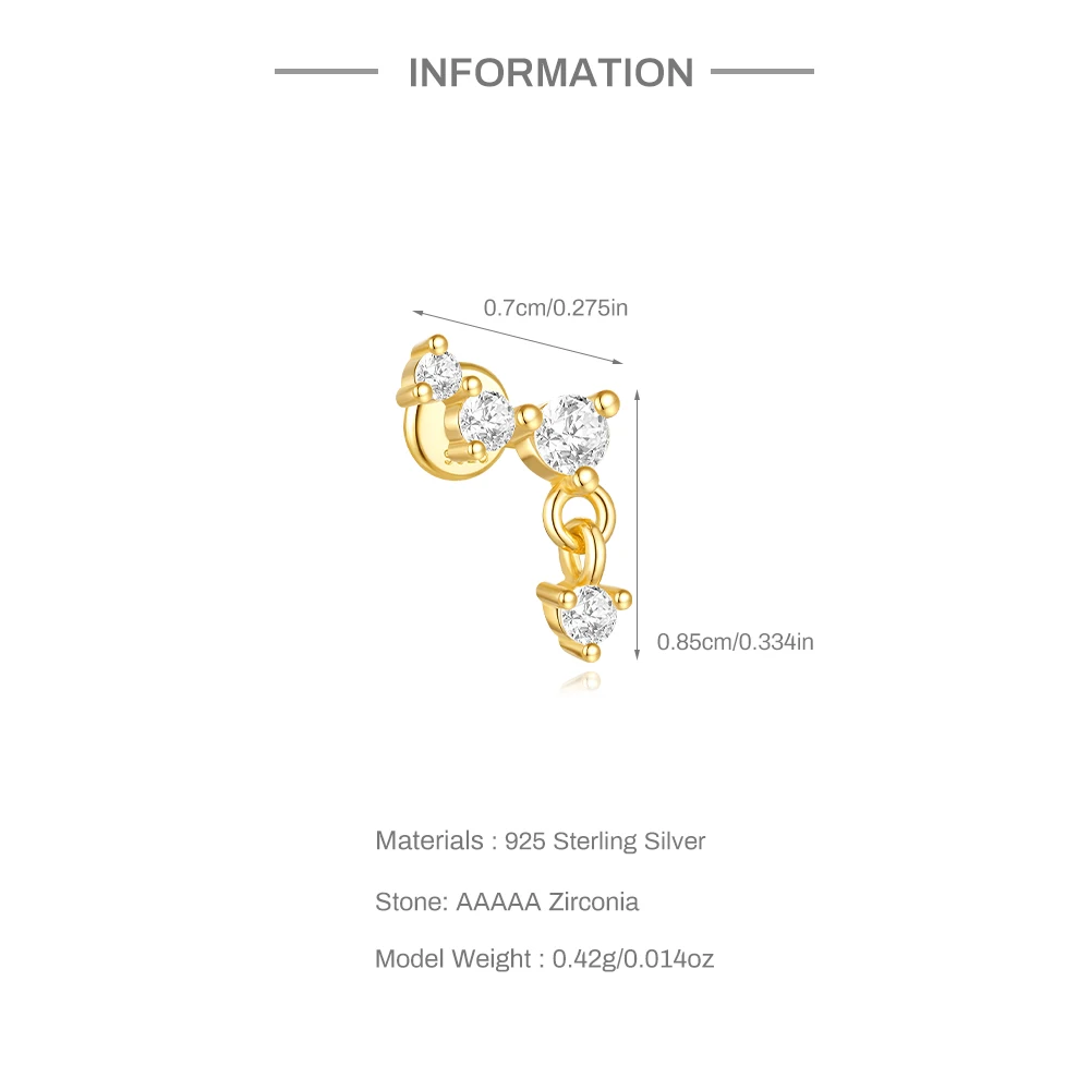 Piercing Hélix Or 18K • Tragus, Rook