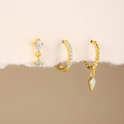 Set Piercings Or 3pcs • Style Minimaliste