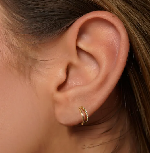 Piercing Double Anneau • Conch, Helix, Lobe