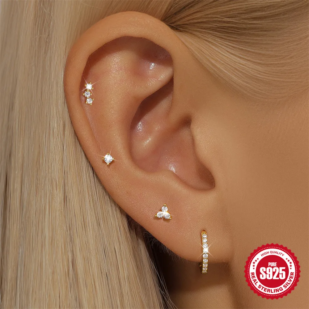 Piercings 18k Or 4pcs • Mix Lobe Hélix