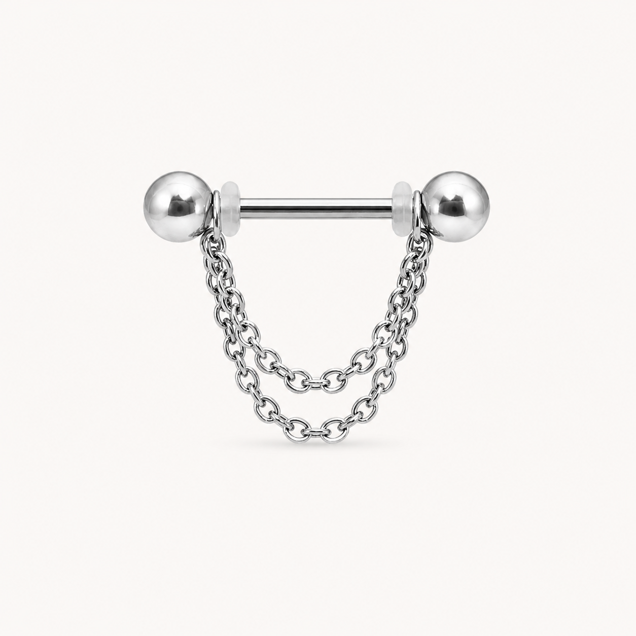 Piercing Téton Chaine • Titanium • 2 PCS