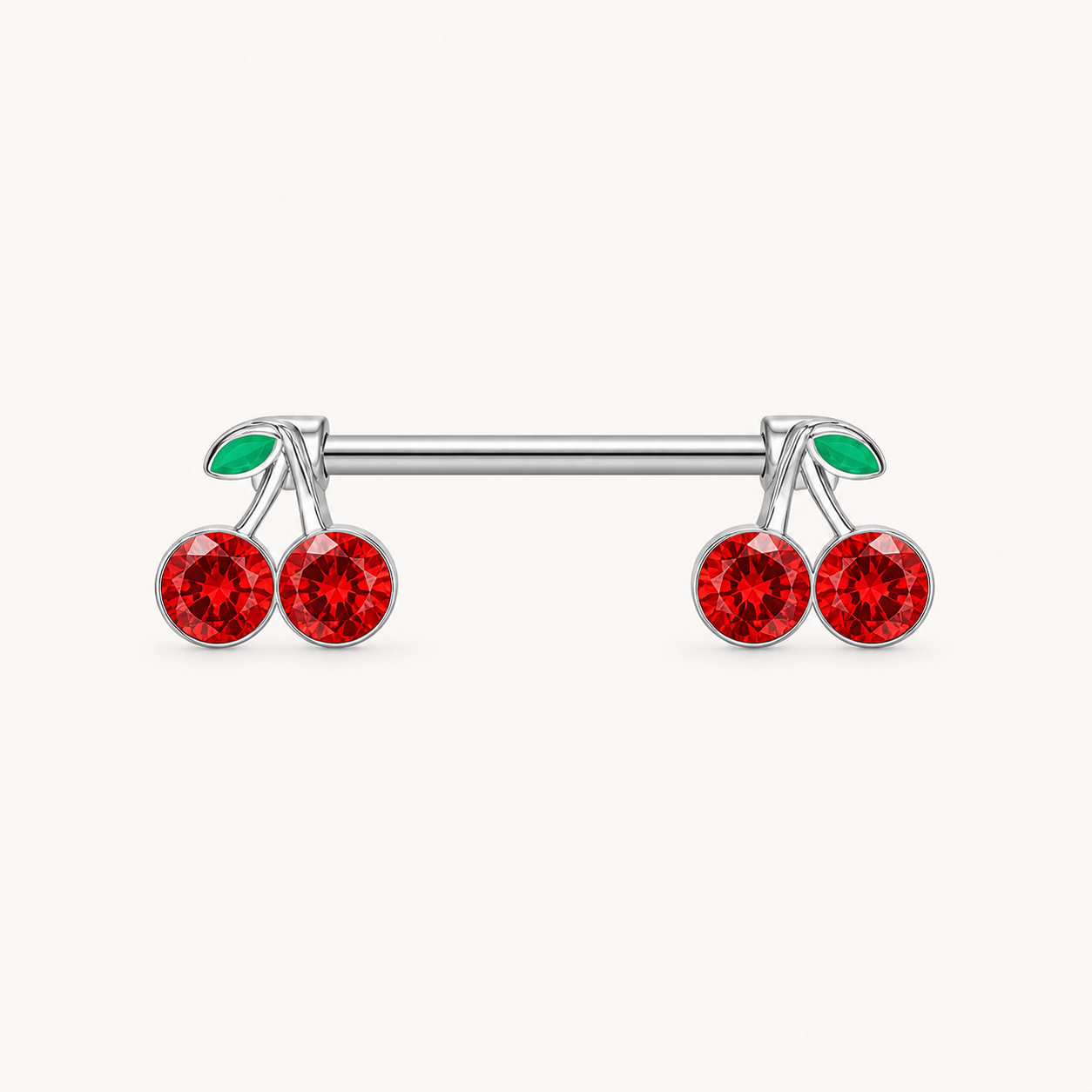 Piercing Téton Cerise • Titanium • 2 PCS