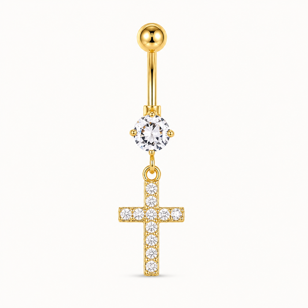 Piercing Nombril Croix • Titane