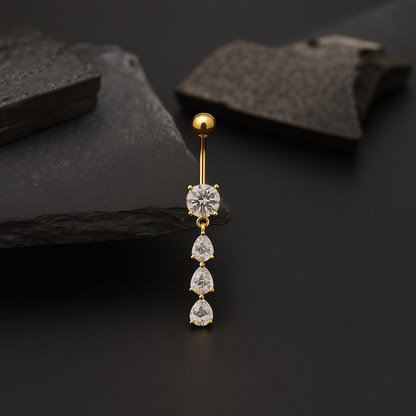 Piercing Nombril Triple CZ • Titane