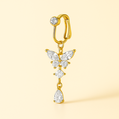 Faux Piercing Nombril Papillon • Pince