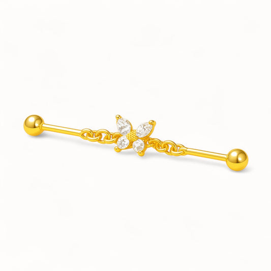 Piercing Industriel Papillon • Titane Stylé