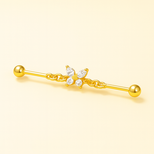 Piercing Industriel Papillon • Titane Stylé