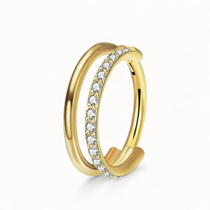 Piercing Double Anneau • Conch, Helix, Lobe