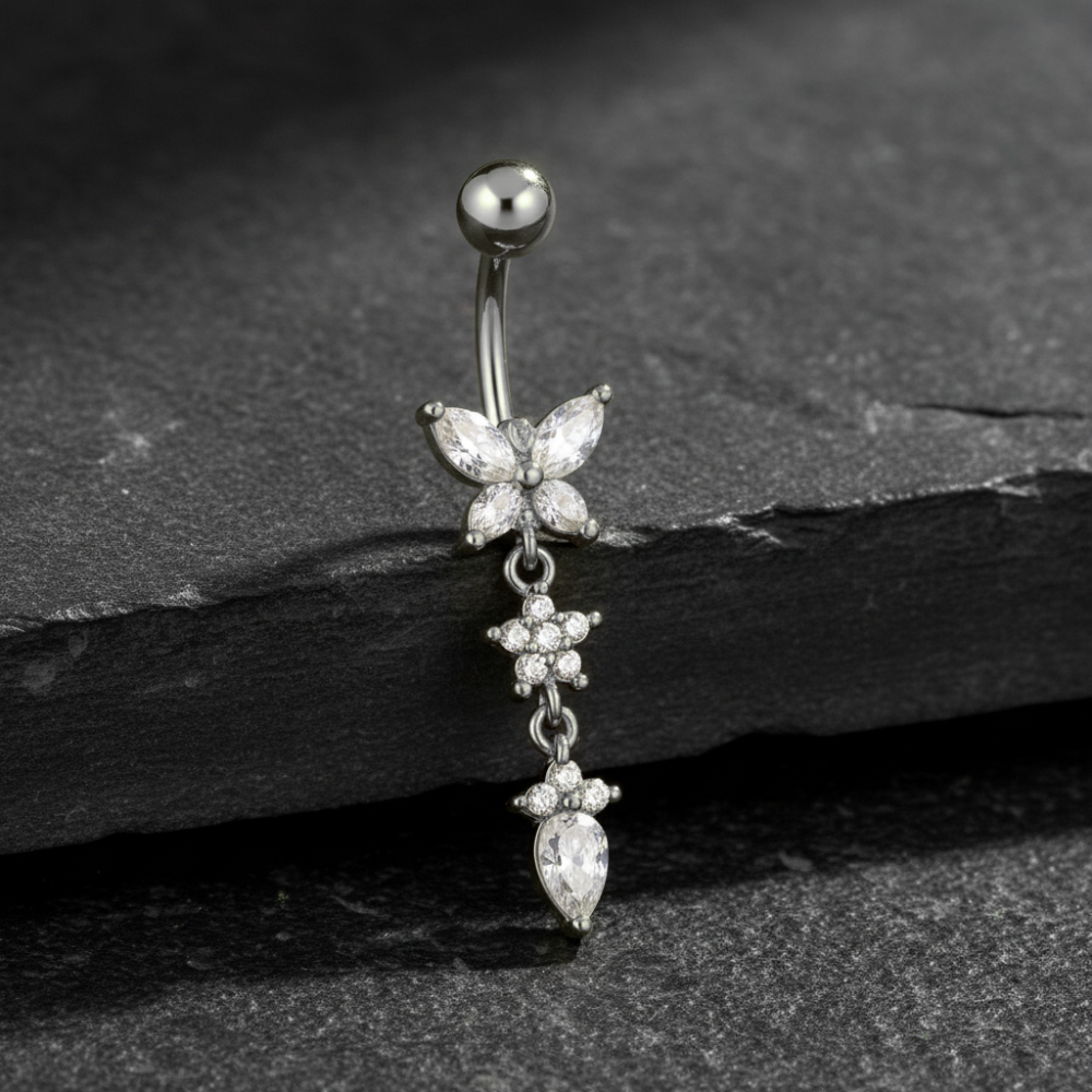 Bijou Nombril Papillon • Titane