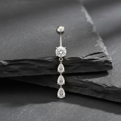 Piercing Nombril Triple CZ • Titane