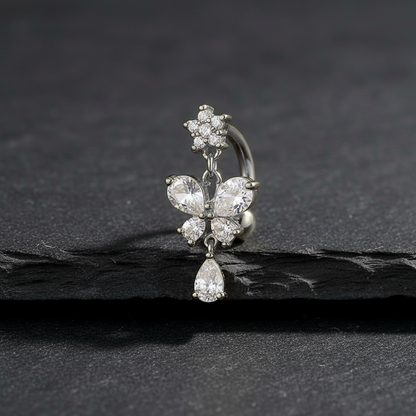 Piercing Nombril Papillon • Titane Élégant