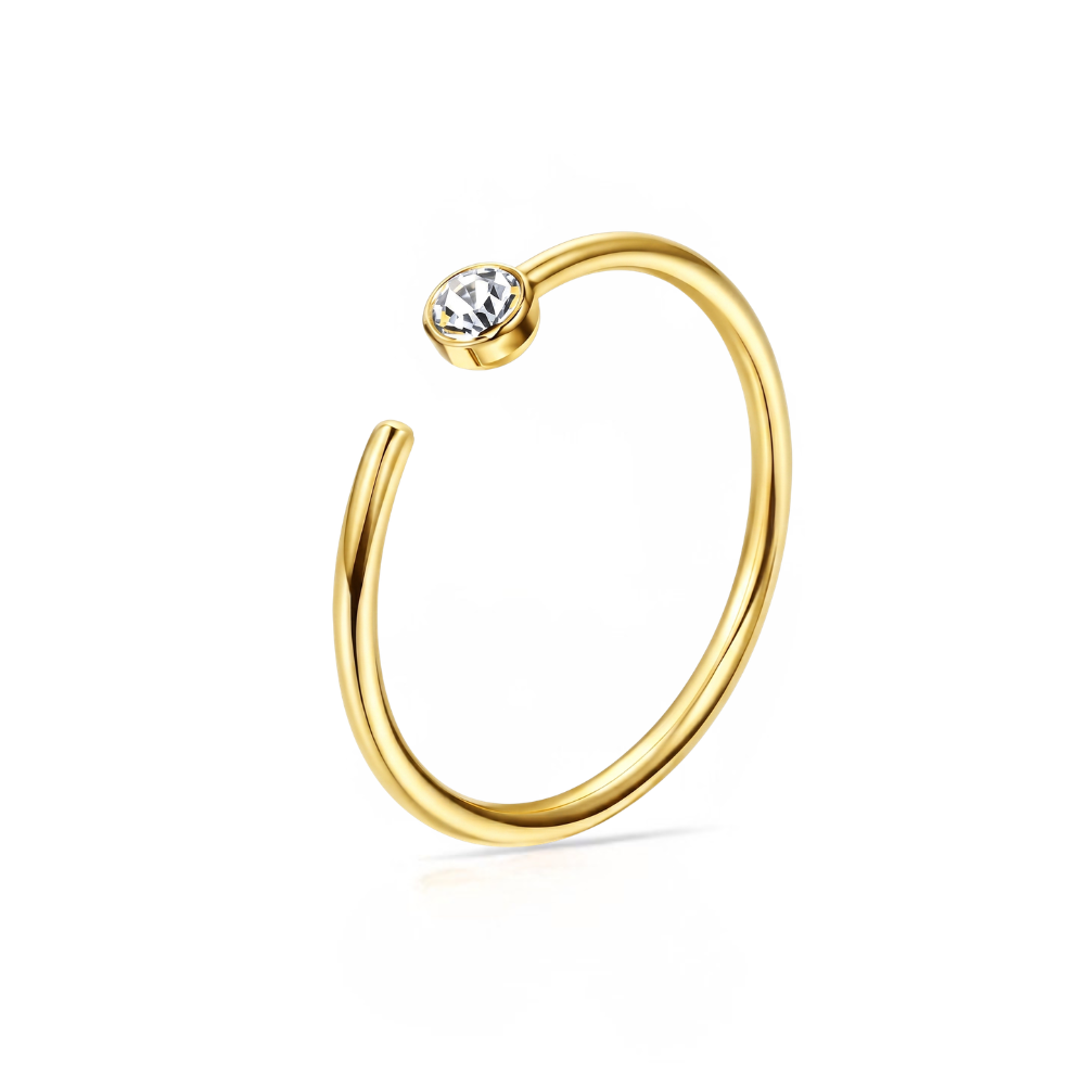 Piercing nez anneau zircon acier inoxydable