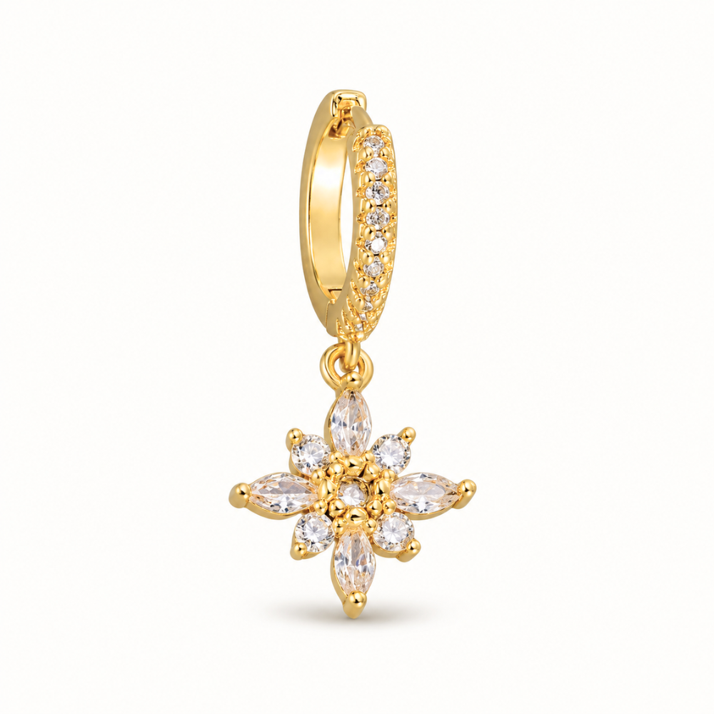 Boucle d’Oreille Fleur Éclat • Acier Inoxydable