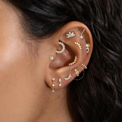 Piercing Hoop Conch Or 18K • Anneau Élégant