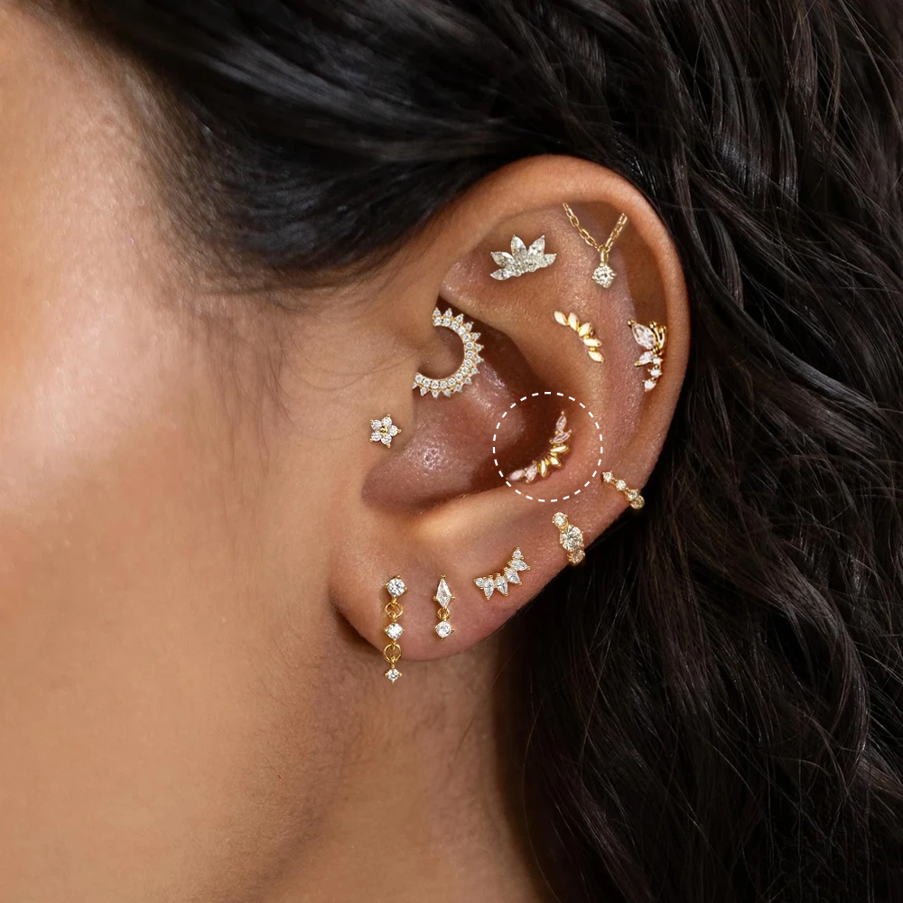 Piercing Barrette Or 18K • Hélix ou Lobe