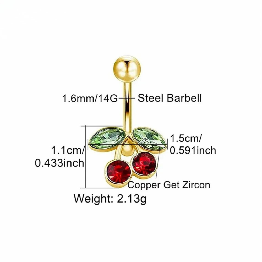Piercing Nombril Cerise • Titanium