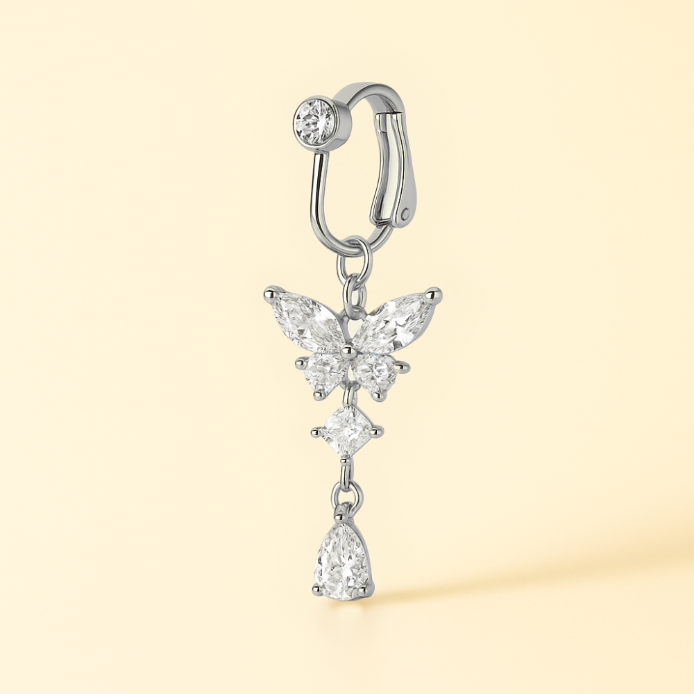 Faux Piercing Nombril Papillon • Pince