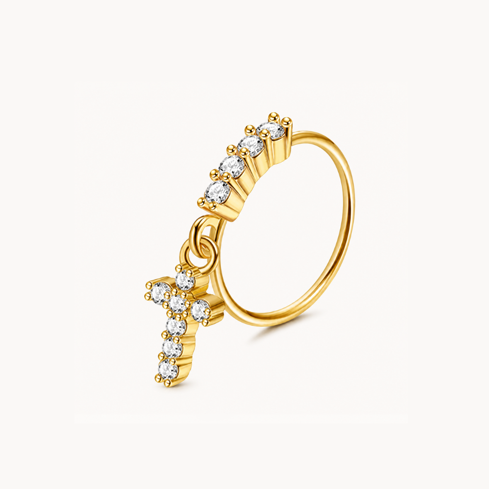 Piercing nez croix acier inoxydable