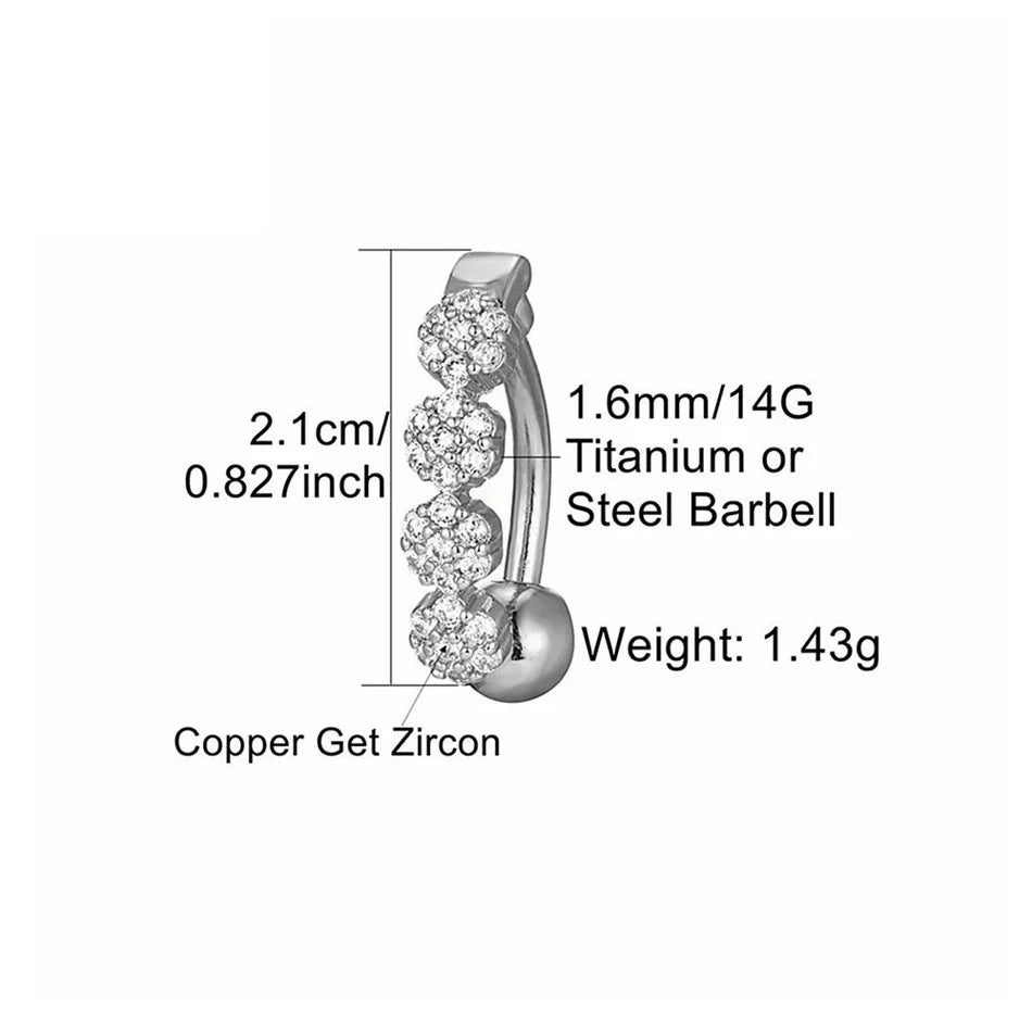Piercing Nombril Barre Inversé • Titanium