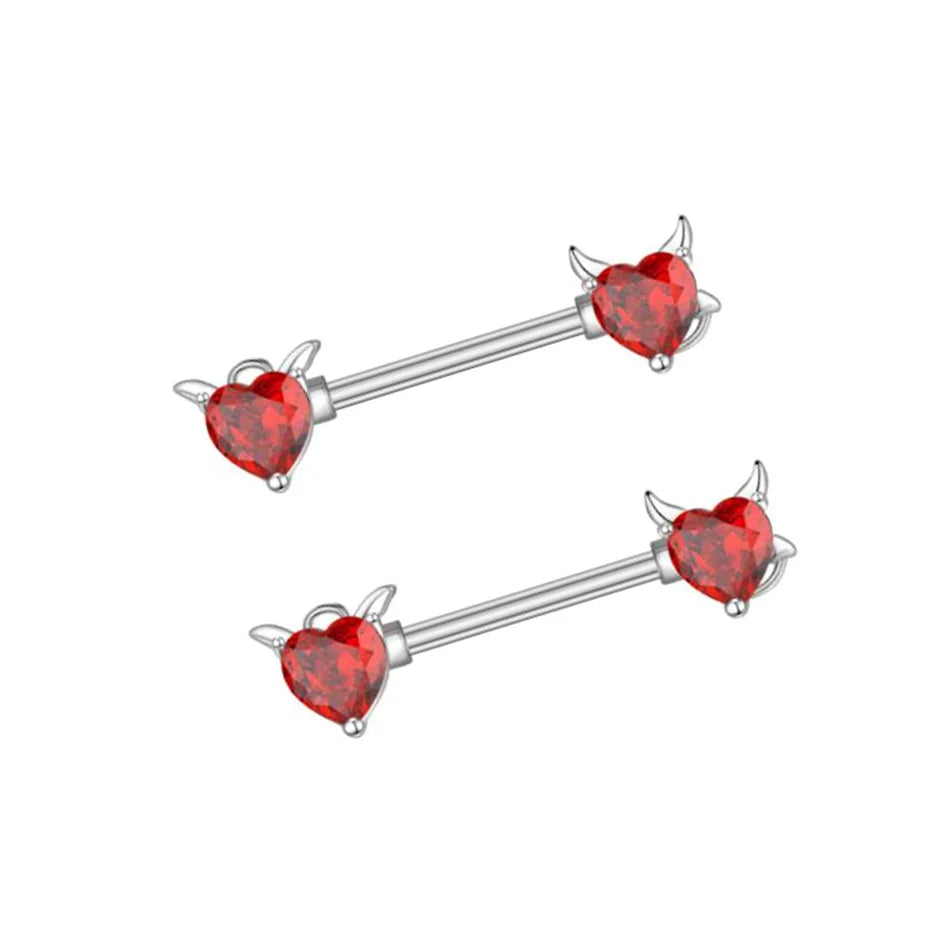 Piercing Téton Démon • Titanium • 2 PCS
