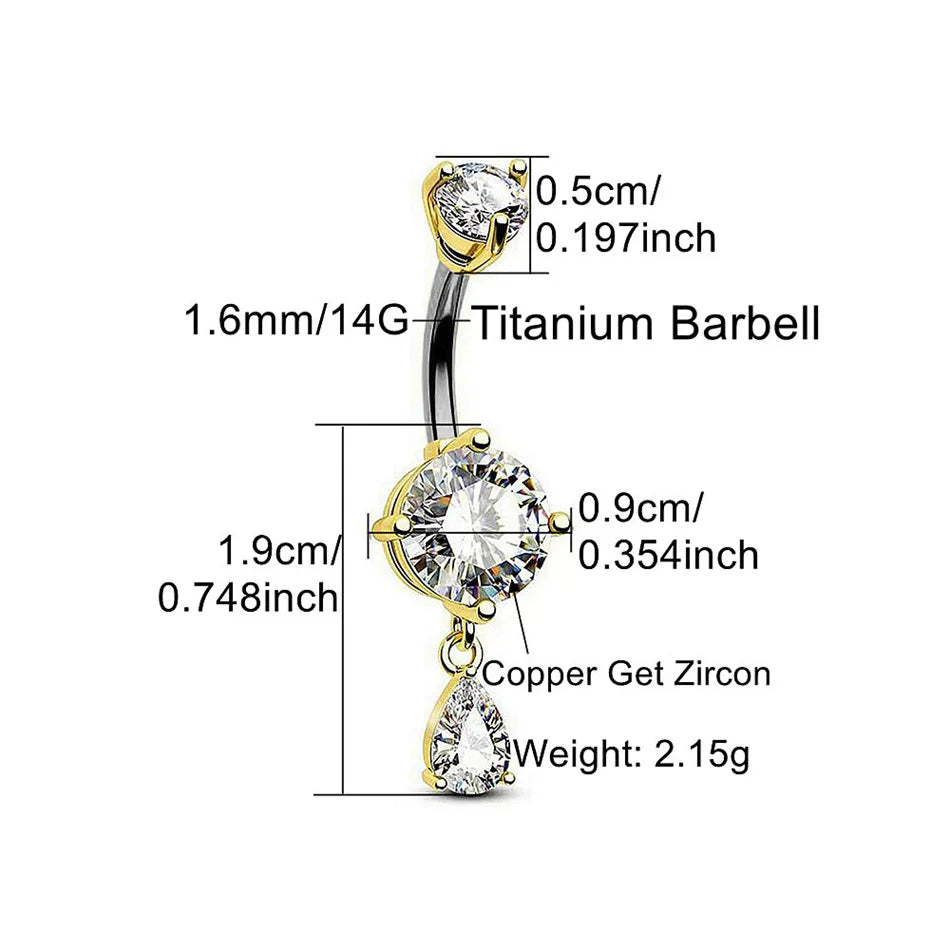 Piercing Nombril élegant • Titanium