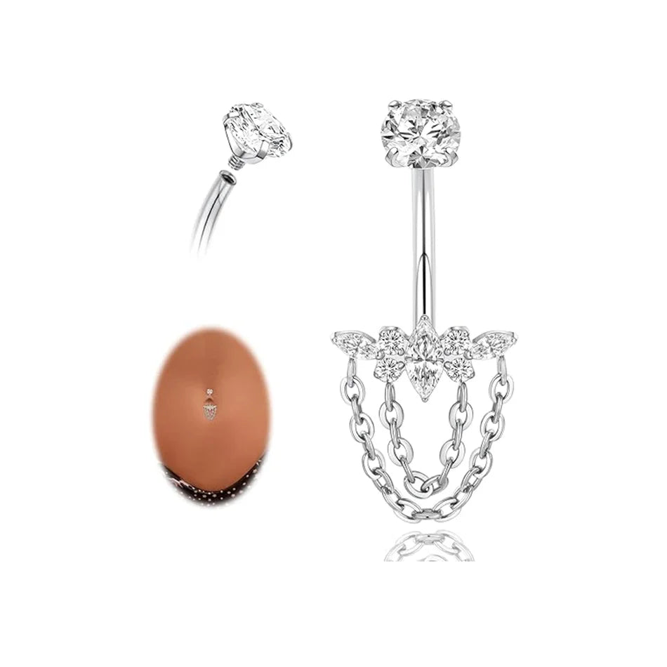 Piercing Nombril • Titane • Chaine