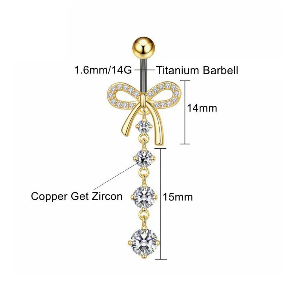 Piercing Nombril Noeud Papillon • Titanium
