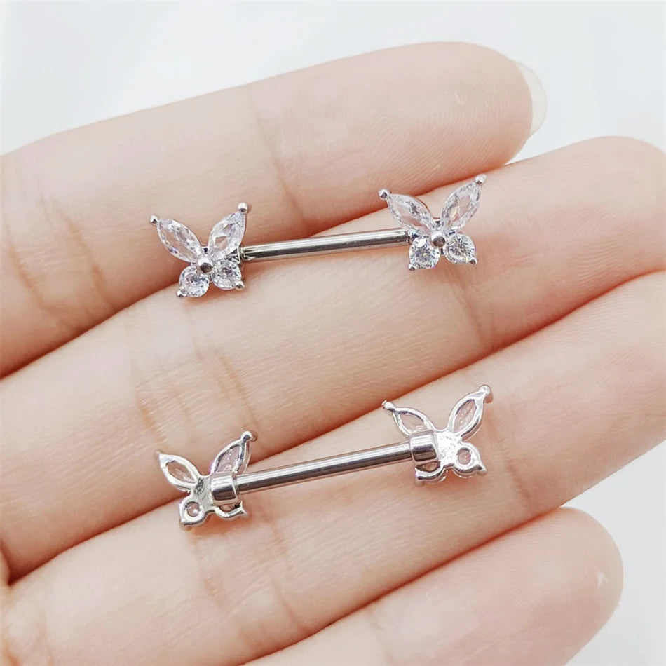Piercing Téton Papillon • Titanium • 2 PCS