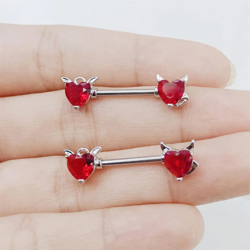 Piercing Téton Démon • Titanium • 2 PCS