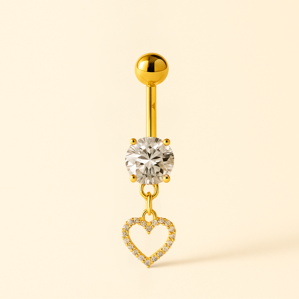 Piercing Nombril Cœur • Titane • Charm
