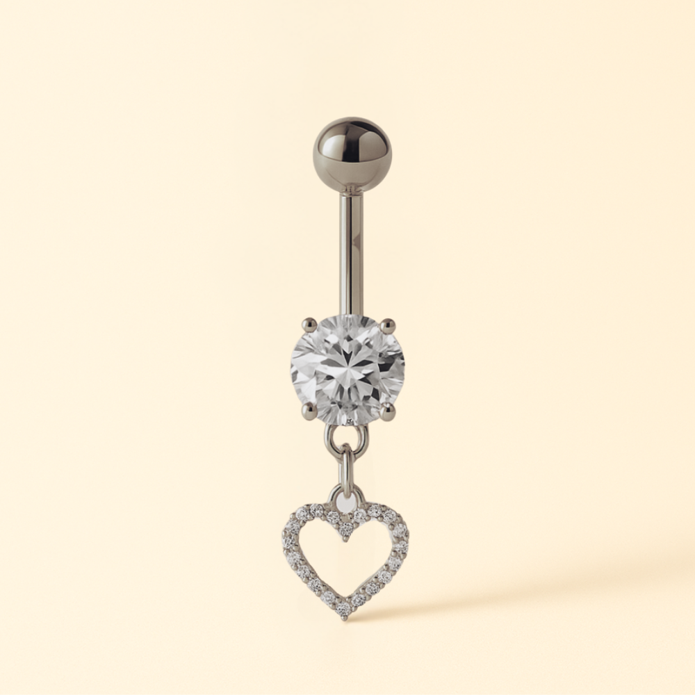 Piercing Nombril Cœur • Titane • Charm