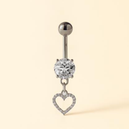 Piercing Nombril Cœur • Titane • Charm