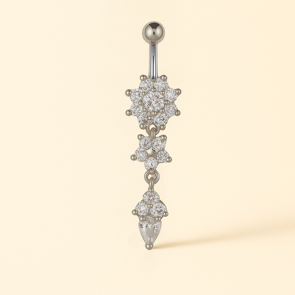 Piercing Nombril Triple Fleur • Acier chiurgical