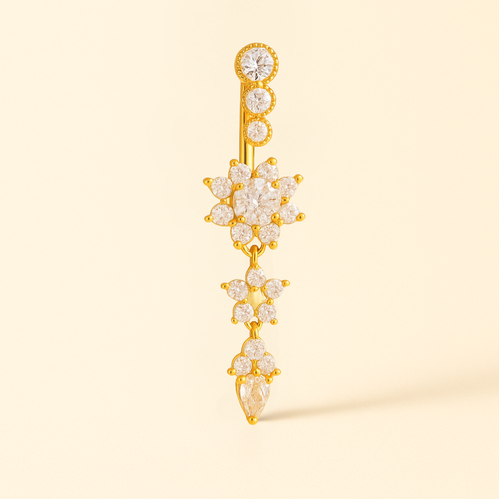 Piercing Nombril Fleur • Acier Chiurgical
