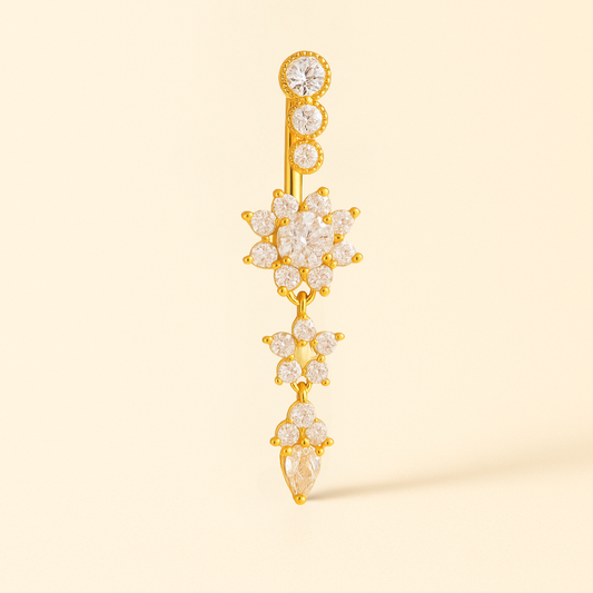 Piercing Nombril Fleur • Acier Chiurgical