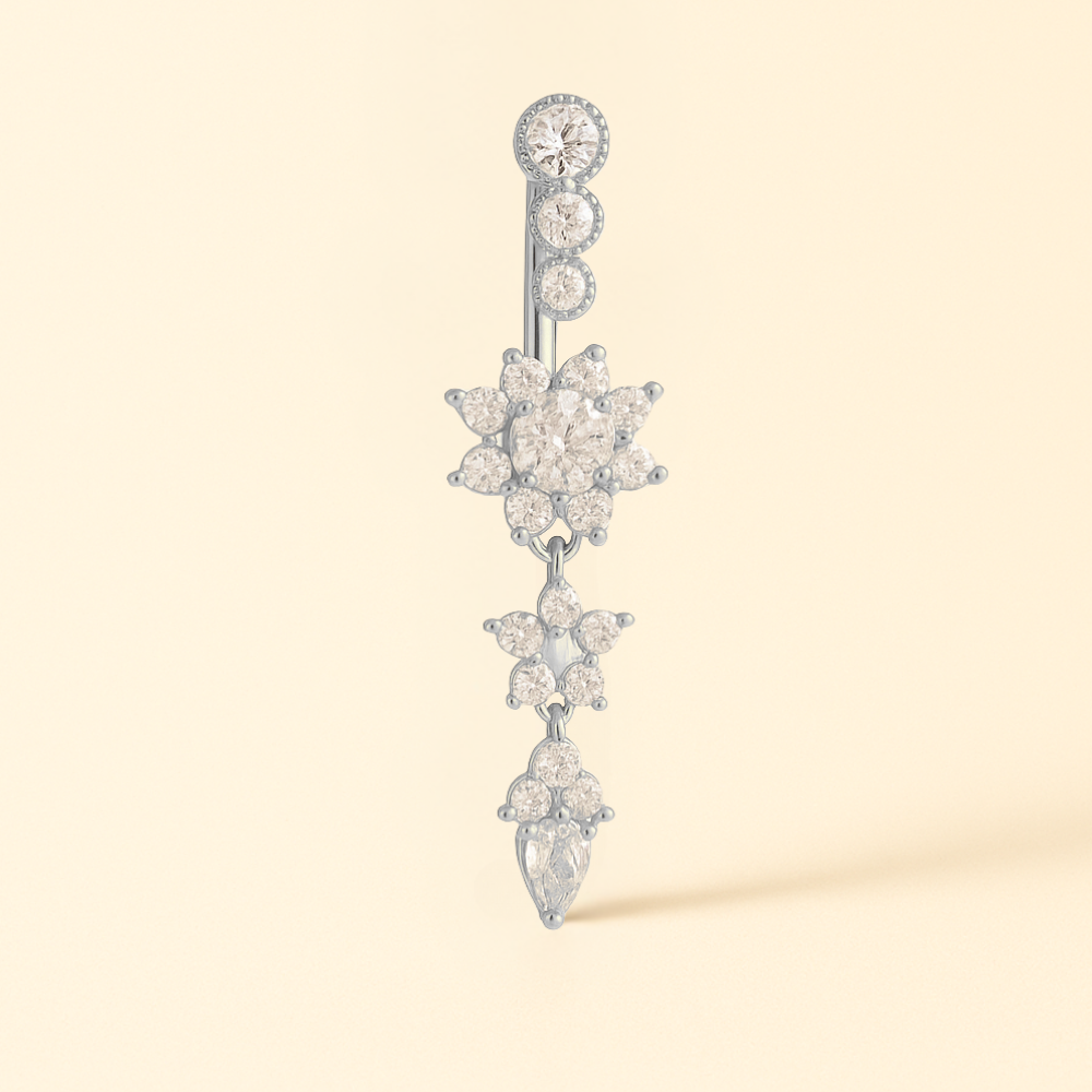 Piercing Nombril Fleur • Acier Chiurgical