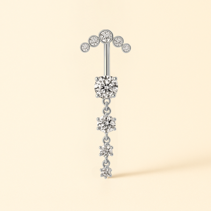 Piercing Nombril Élégant en Acier chiurgical & Zircone