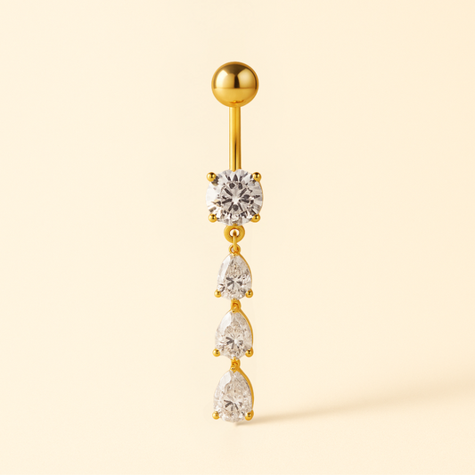 Piercing Nombril Triple CZ • Titane