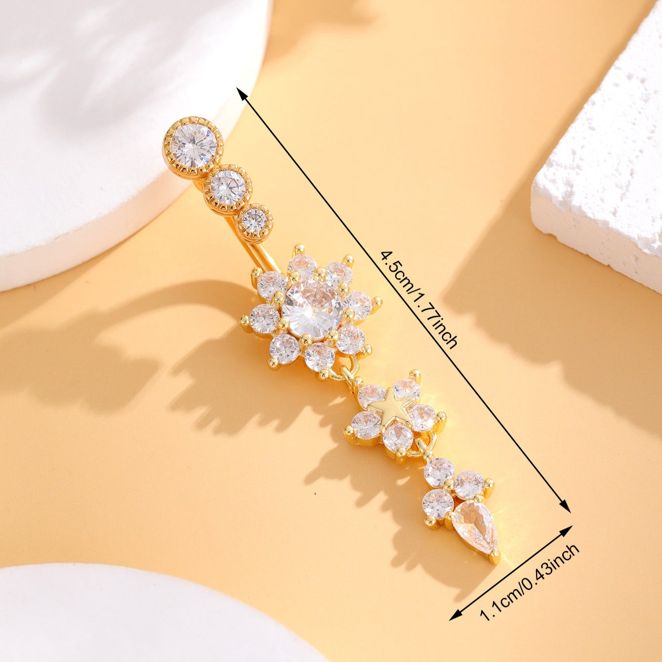 Flower Navel Piercing • Titanium 