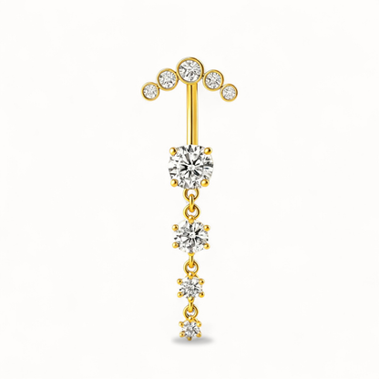 Piercing Nombril Élégant en Acier chiurgical & Zircone